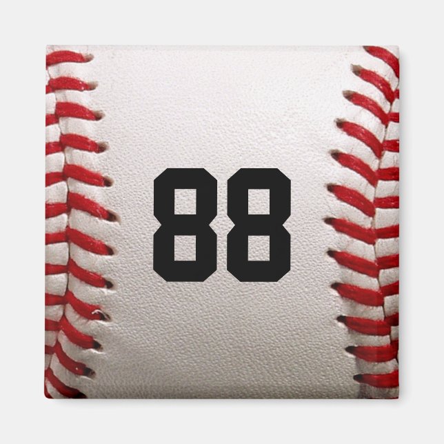 Imã Design de jogador de beisebol com número de camisa (Frente)