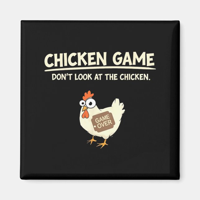 Imã Design de Jogo de Frango Divertido Ltd Uni Frango  (Frente)