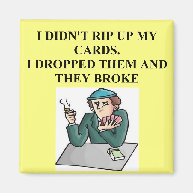 Imã design de jogo de jogador de cartas de pôquer (Frente)