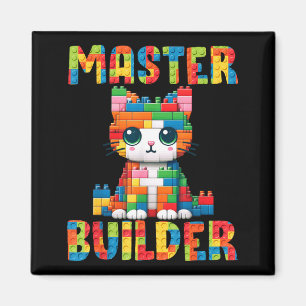 Imã Design de Kitty de Tijolo de Gatinho Fofo Construt