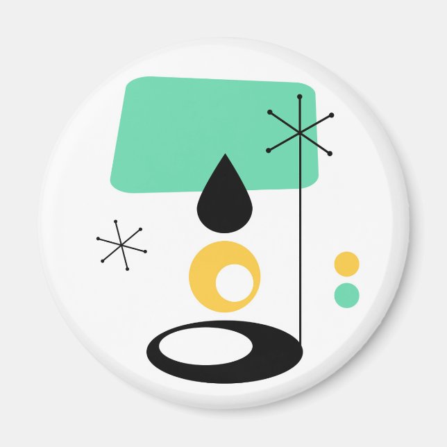 Imã design de lâmpada moderno de meados do século azul (Frente)