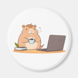 Imã Design de Laptop de Café do Programador Capivara F