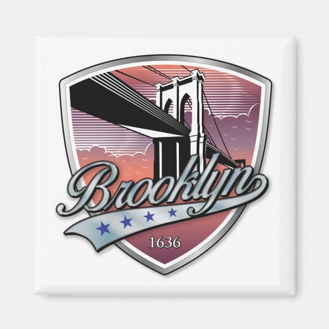 Imã Design de logotipo Brooklyn (Frente)