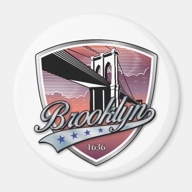 Imã Design de logotipo Brooklyn (Frente)