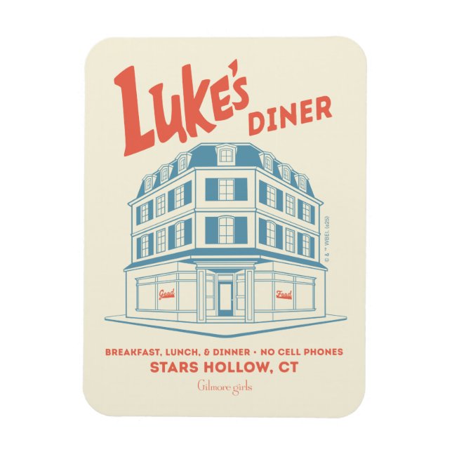 Ímã Design de Luke's Diner Stars Hollow (Vertical)