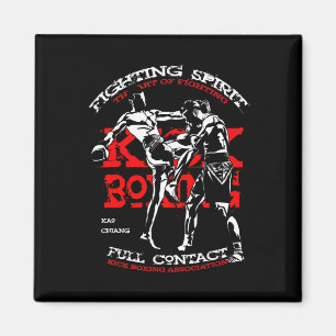 Imã Design de Lutador de Kick Boxing para Fãs de Mma