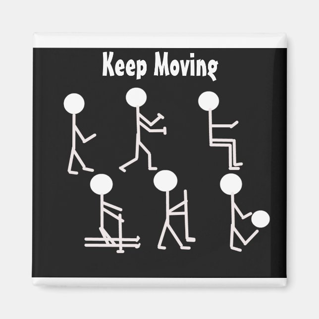 Imã Design de malhação em preto e branco (Frente)