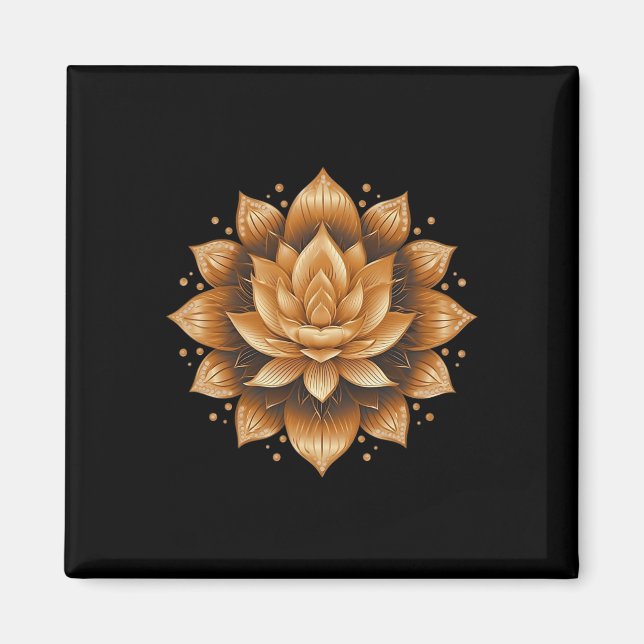 Imã Design de Mandala de Meditação Yoga.  (Frente)