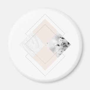 Imã Design de mármore geométrico