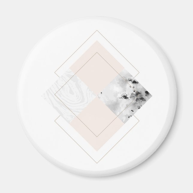 Imã Design de mármore geométrico (Frente)