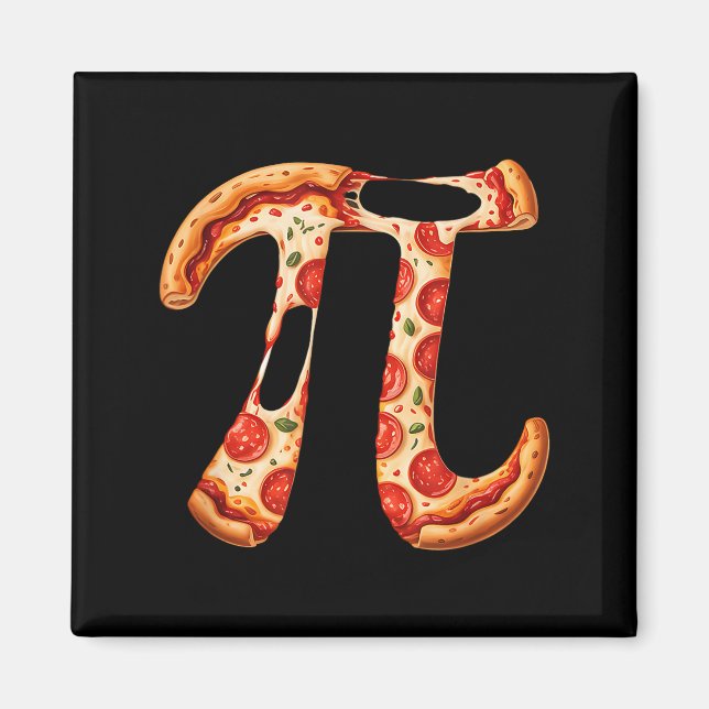 Imã Design de Matemática de Pizza do Dia do Pi Diverti (Frente)