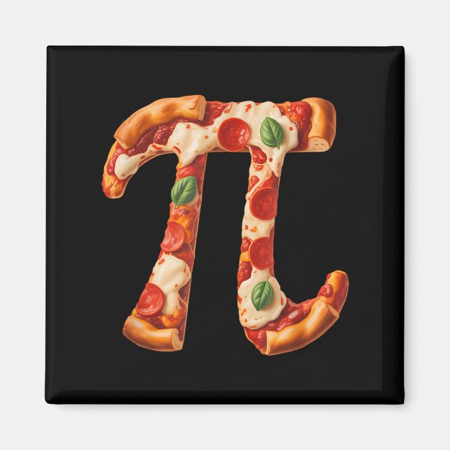 Imã Design de Matemática de Pizza do Dia do Pi Diverti (Frente)