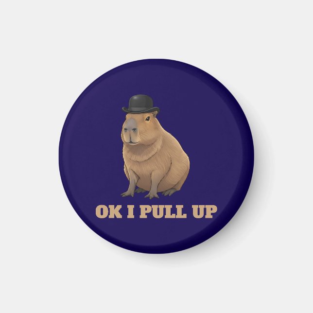Imã Design de meme de capivara engraçado e moderno (Frente)