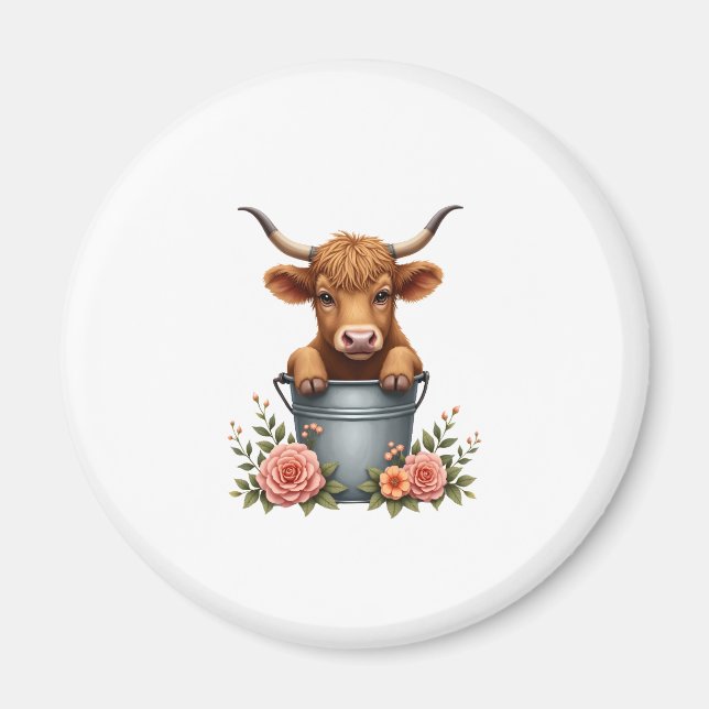 Imã Design de Mercado de Flores de Vaca das Terras Alt (Frente)