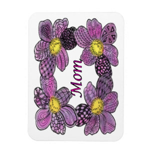 Ímã Design de MOM rabiscado com ventilador roxo