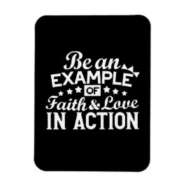 Ímã Design de Motivação Cristã - Fé, Amor e Ato