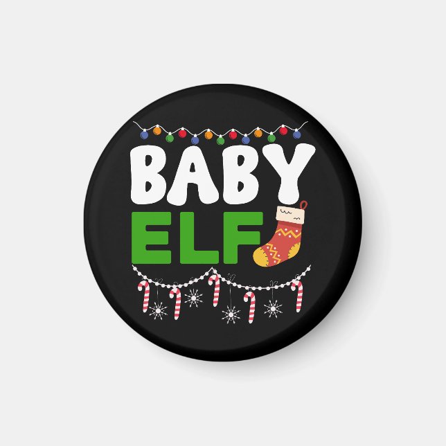 Imã Design de Natal de Elfo Bebê-84608 (Frente)