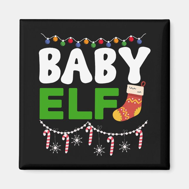 Imã Design de Natal de Elfo Bebê-84608 (Frente)