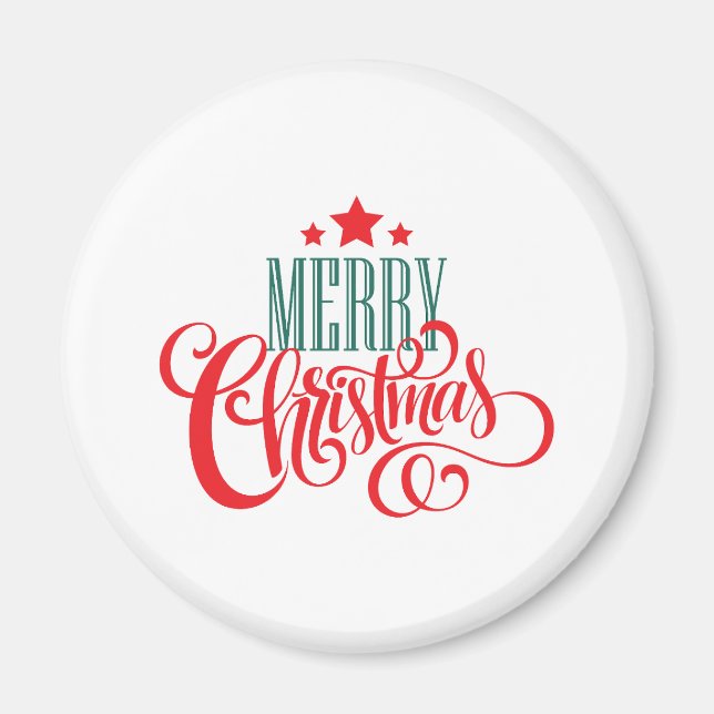 Imã Design de Natal e estrelas (Frente)