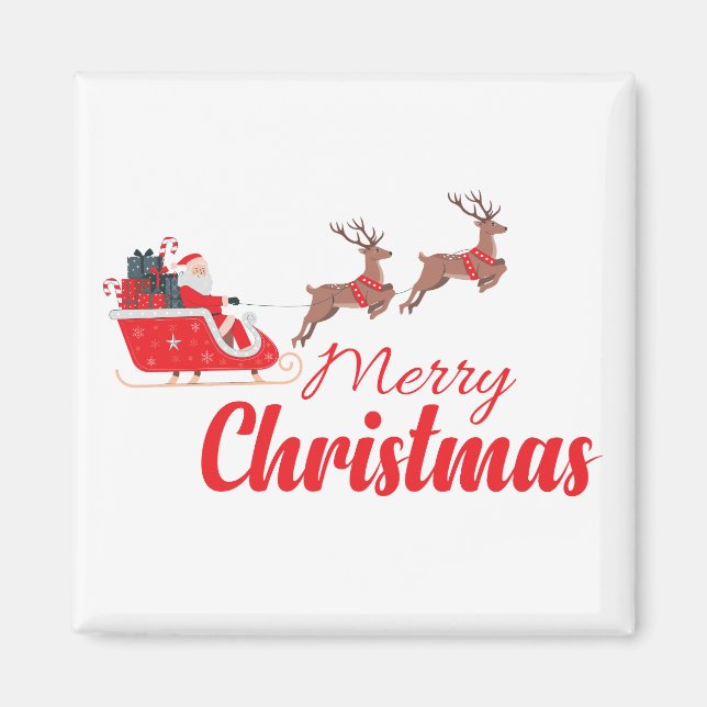 Imã Design de Natal e renas (Frente)