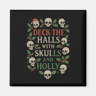 Imã Design de Natal Horrível Para Amantes De Caveira G