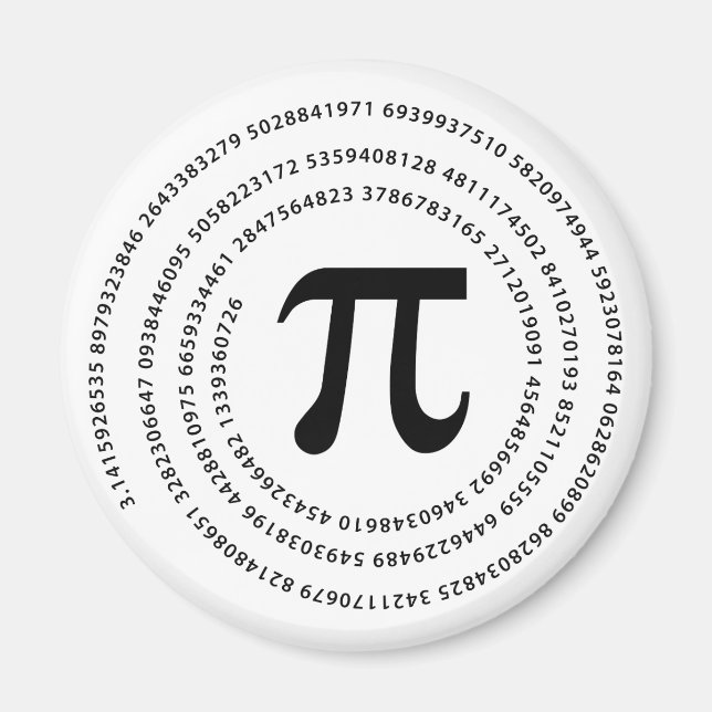 Imã Design de número de pi (Frente)