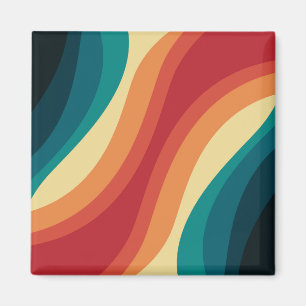 Imã Design de ondas de estilo retrorreflector multicol