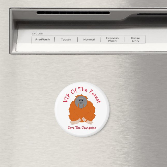 Imã Design de Orangutan Personalizado (In Situ (Dishwasher))