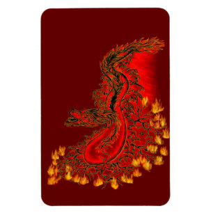 Ímã Design de ouro e vermelho do Dragão da China