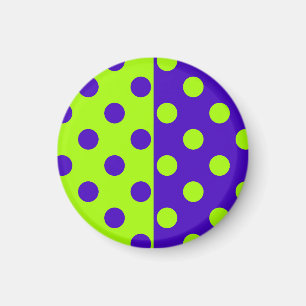 Imã Design de padrão de Bolinhas verde azul