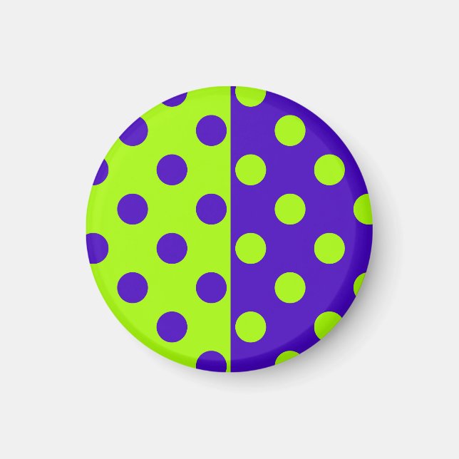 Imã Design de padrão de Bolinhas verde azul (Frente)