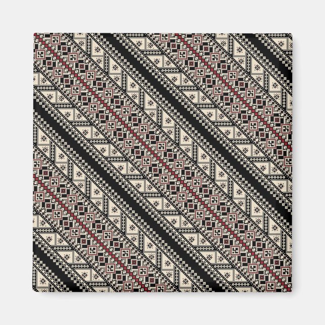 Imã Design de padrões decorativo ukrainiano (Frente)