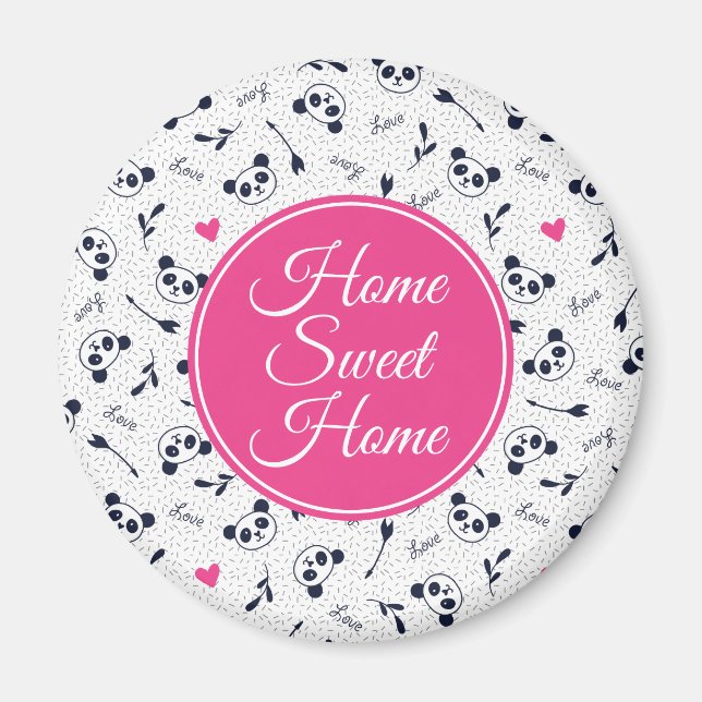 Imã Design de Panda Bonita. (Frente)