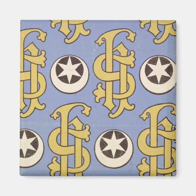 Imã Design de papel de parede eclesiástico em estrela  (Frente)