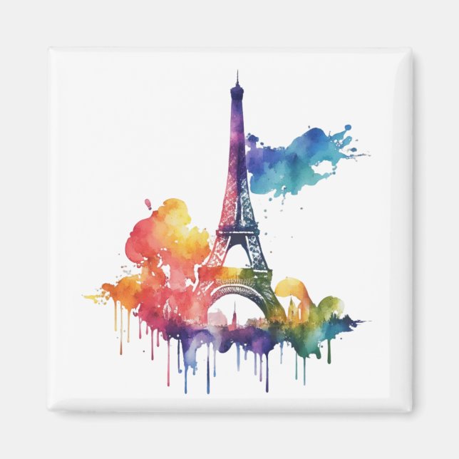 Imã Design de Paris com placas coloridas (Frente)
