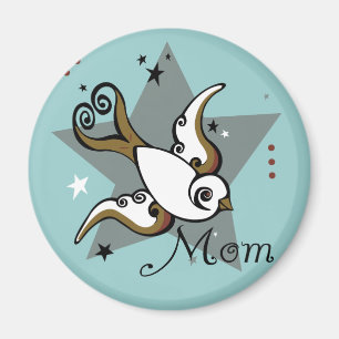 Imã Design de pássaro de deglutição de tatuagem urbana