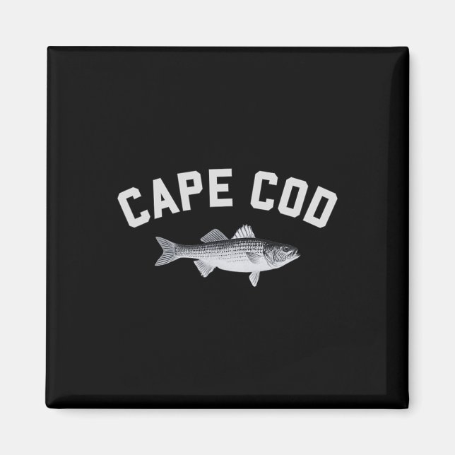 Imã Design de pesca divertida com listras de Cape Cod  (Frente)