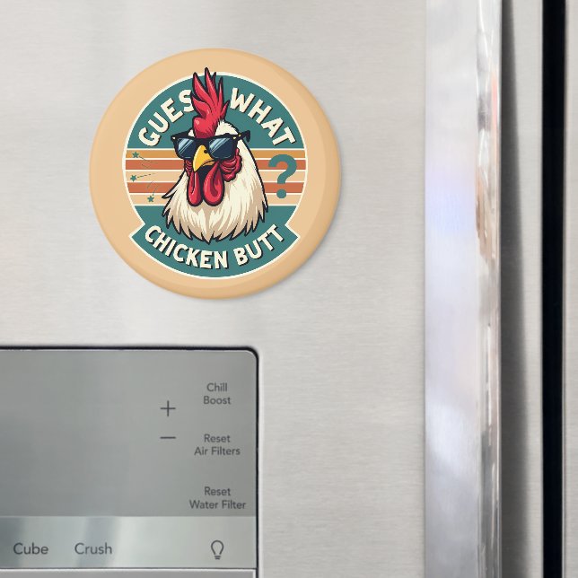 Imã Design de piada engraçada de frango retro (In Situ (Fridge))