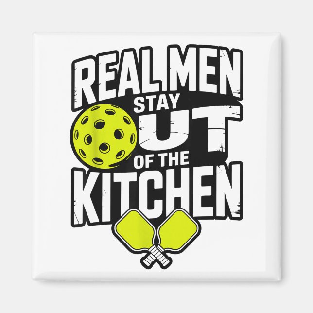 Imã Design de pickleball para homens meninos pickle ba (Frente)