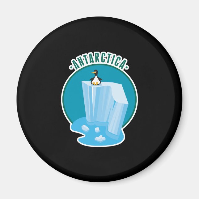 Imã design de pinguim antártico (Frente)