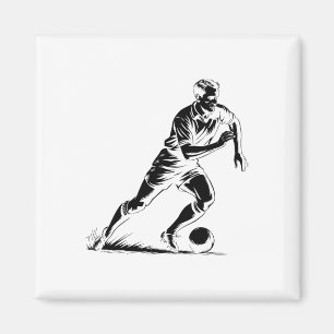 Imã Design de Pixel Art de Bola de Futebol em Moviment