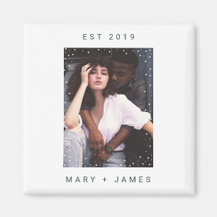 Imã Design de ponto minimalista simples e Casal 