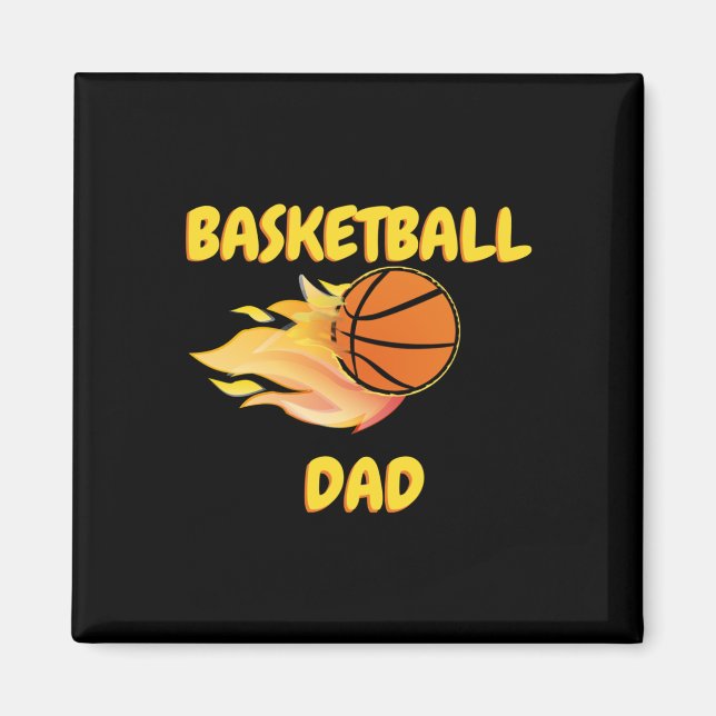 Imã Design de Presente de Basquete para Fiery Pai (Frente)