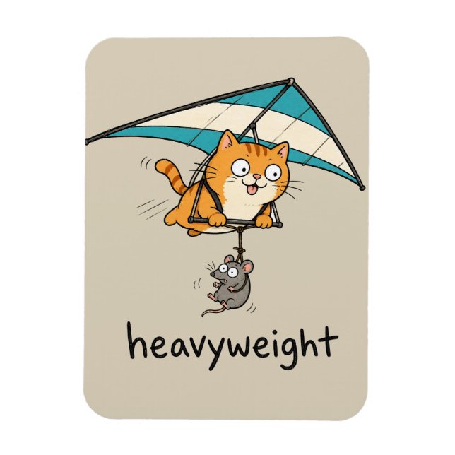 Ímã Design de pun com gato de desenho animado fofo (Vertical)