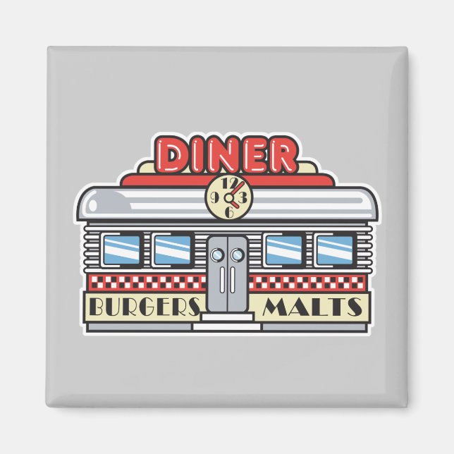 Imã design de retro-diner (Frente)