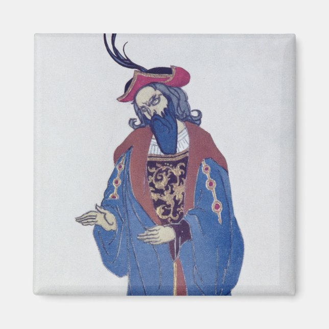 Imã Design de roupa para barba azul, de beleza adormec (Frente)