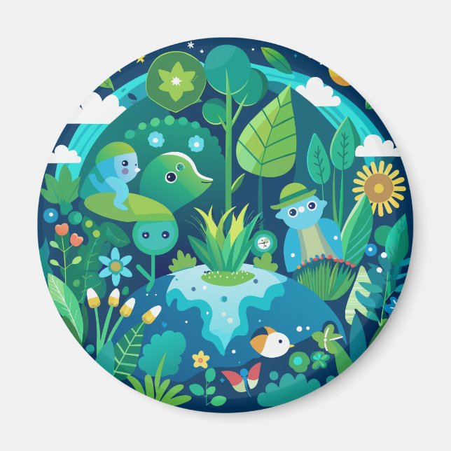 Imã Design de Shamrock Elegante para Rua. (Frente)