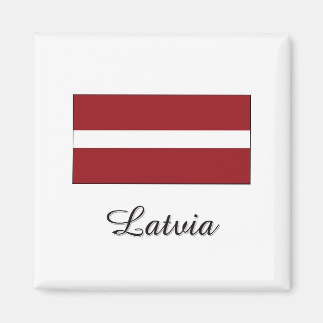 Imã Design de Sinalizador da Letónia (Frente)