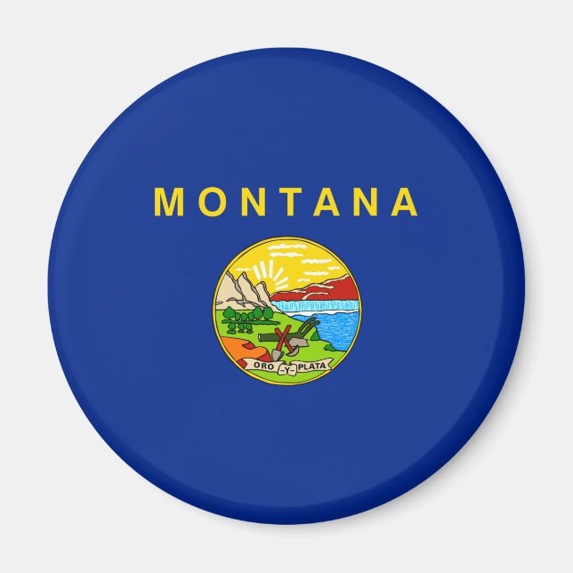 Imã Design de Sinalizador do Estado de Montana (Frente)
