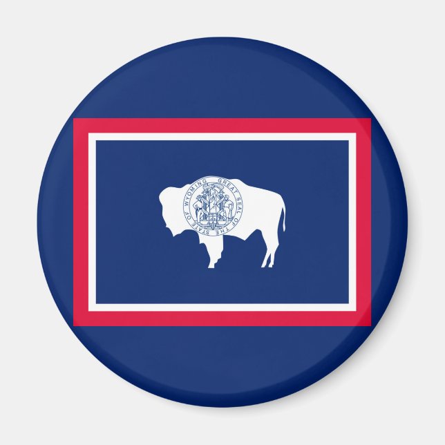 Imã Design de Sinalizador do Estado de Wyoming (Frente)